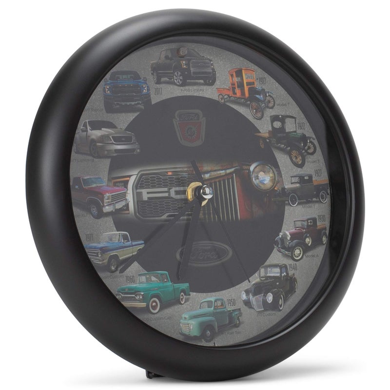 Mark Feldstein & Associates Mark Feldstein History of Ford Trucks Model T - F150 Sound Wall Clock, 8 Inch - Image 3